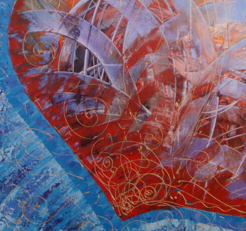The sun rises from the heart Canvas Acrylic paint Abstract Expressionism Georgia 2020 - photo 2