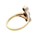 Ring mit 3 Altschliffdiamanten, zusammen ca. 1,4ct, - Foto 3