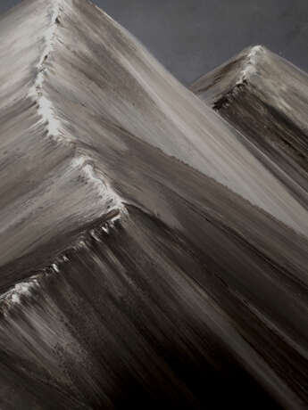 Design Painting “Grey mountain”, штукатурка, Acrylic paint, Abstractionism, интерьерная живопись, Russia, 2021 - photo 2