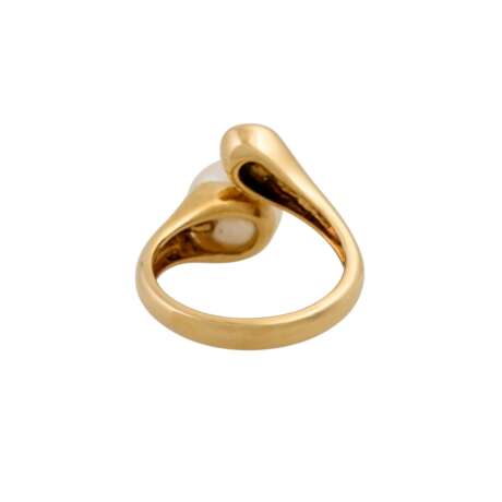 Ring mit 1 Zuchtperle ca. 9,5 mm und 1 Brillant ca. 0,20 ct - photo 4