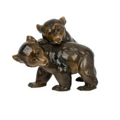 ROSENTHAL Figurengruppe '2 kleine Bären', Marke von 1940.