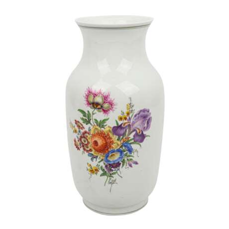 MEISSEN große Vase 'Bunte Blume', 1. Wahl, 20. Jahrhundert - Foto 1