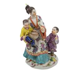 MEISSEN Figurengruppe 'Japanerin mit Kindern', 20. Jahrhundert