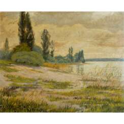 KUHN, HANS (Künstler des 20. Jahrhundert), "Sommerlandschaft mit See",