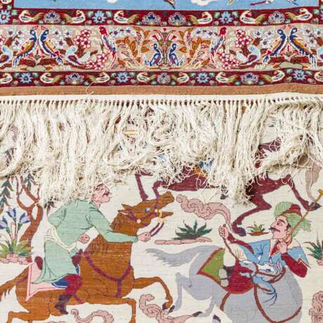 Orientteppich mit Seide. GHOM/PERSIEN, 20. Jahrhundert, 163x104 cm. - Foto 2