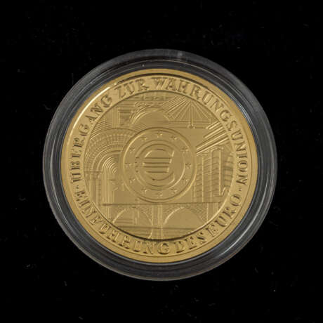 BRD/GOLD - 100 Euro 2002 A Währungsunion, - фото 3