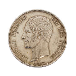 Belgien - 5 Francs 1853, Leopold I.,