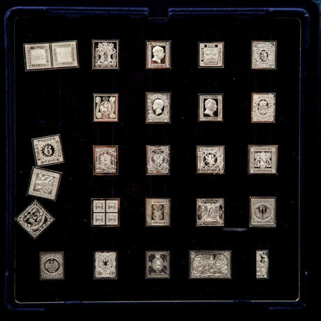 Die berühmtesten Deutschen Briefamarken in Sterling Silber, - Foto 2