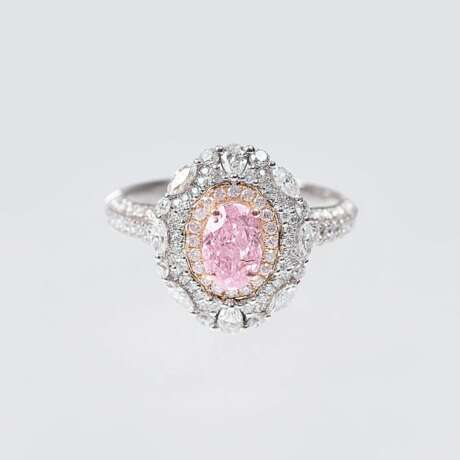 Fancy Diamant-Ring in Light Pink - фото 1
