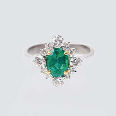 Smaragd-Brillant-Ring - Foto 1