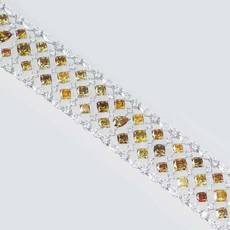 Diamant-Armband mit Fancy und River - fein weißem Diamant-Besatz - Foto 1