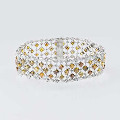 Diamant-Armband mit Fancy und River - fein weißem Diamant-Besatz - Foto 2