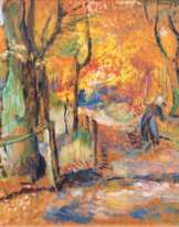 Waldweg im Herbst