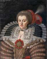 Junge Frau in prachtvollem Gewand