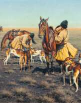 Kosaken in der Steppe