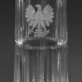 Große Bleikristall-Vase mit geschnittenem Adler-Motiv - Foto 1