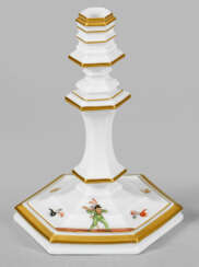 Candlesticks with motifs from the Italian Comedy