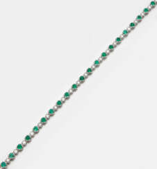 Hochfeines kolumbianisches Smaragd-Diamantarmband