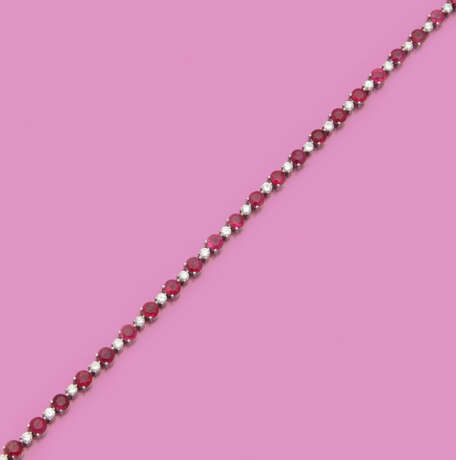 Hochfeines Rubin-Diamant-Armband - фото 1