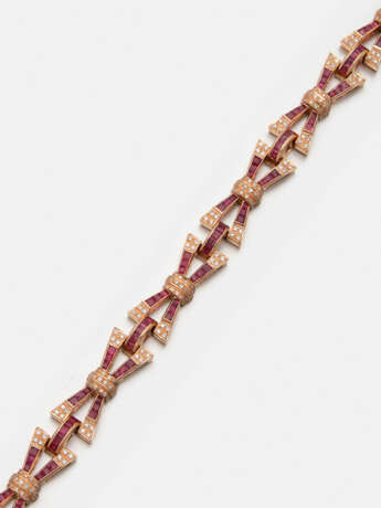 Elegantes Rubinarmband in mondänen Stil der 40er Jahre - фото 1