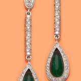 Paar elegante Smaragd-Ohrgehänge - Foto 1