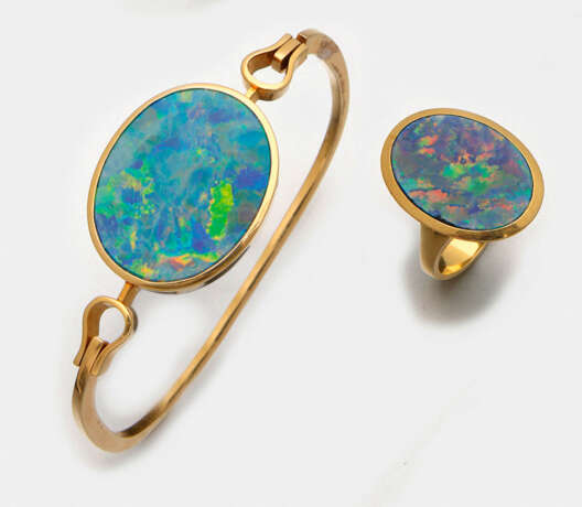 Opal-Demi Parure aus den 70er Jahren - Foto 1
