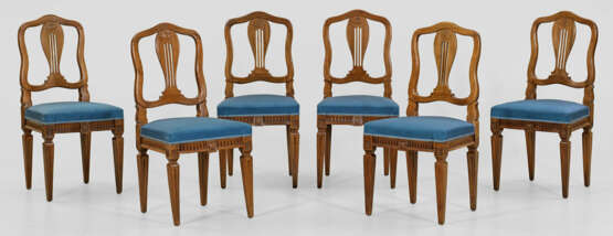 Satz von sechs Louis XVI-Stühlen - photo 1