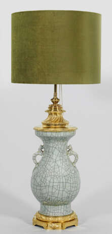 Prächtige Tischlampe mit chinesischer Seladonvase - Foto 1