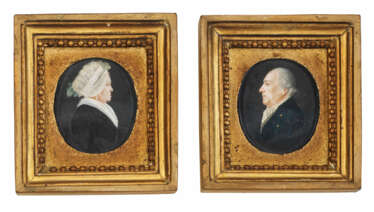 Paar Biedermeier-Porträtminiaturen