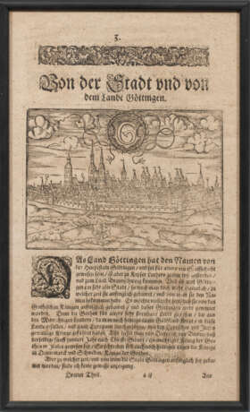 Textblatt mit früher Göttingen-Ansicht in der Renaissance - photo 1