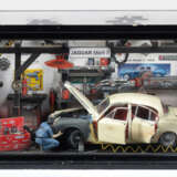 Diorama einer Autowerkstatt - Foto 1
