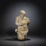 A ROMAN MARBLE TRAPEZOPHORUS WITH SILENUS AND THE INFANT BACCHUS - фото 2