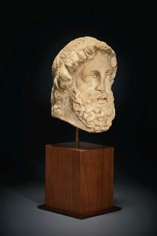 A GREEK MARBLE MALE HEAD - photo 4