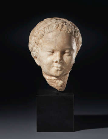 A GREEK MARBLE HEAD OF A BOY - photo 2