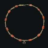 A ROMAN GOLD AND CARNELIAN NECKLACE - photo 1