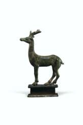 A ROMAN BRONZE STAG