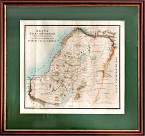 Карта «Святая Земля» (1858 г.)