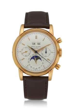 Patek Philippe. PATEK PHILIPPE, GOLD PERPETUAL CALENDAR CHRONOGRAPH, REF. 2499 3RD SERIES - photo 1