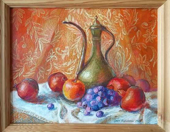 Painting “Still life in oriental style”, Fiberboard, Acrylic paint, Contemporary art, Still life, Russia, 2021 - photo 1