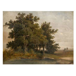 JOHANN, Hermann (1821-1884) 'Bäume am Weiher', 19. Jahrhundert