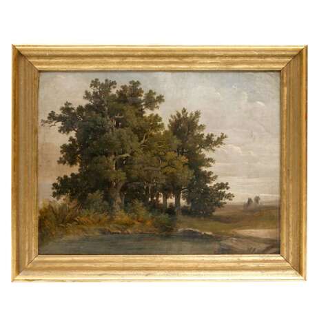 JOHANN, Hermann (1821-1884) 'Bäume am Weiher', 19. Jahrhundert - фото 2