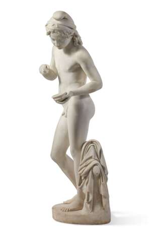 Schadow, Rudolf. A WHITE MARBLE FIGURE OF A YOUTH, POSSIBLY PARIS OR GANYMEDE - photo 2