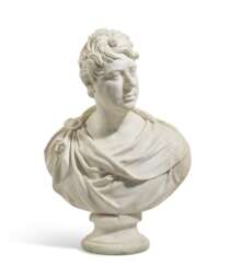 A WHITE MARBLE BUST OF KING GEORGE IV AS PRINCE REGENT