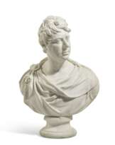 A WHITE MARBLE BUST OF KING GEORGE IV AS PRINCE REGENT