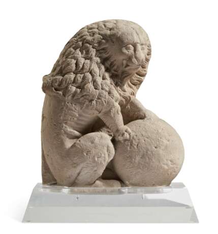 A PAIR OF LIMESTONE LIONS - photo 7