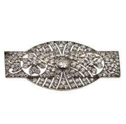 Brooch with diamonds in Art Deco style