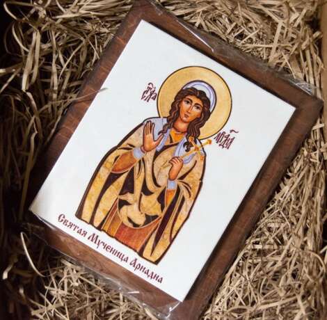 Именная Икона Святой Ариадны Marble Mixed media резьба по камню Religious genre Byelorussia 2021 - photo 1