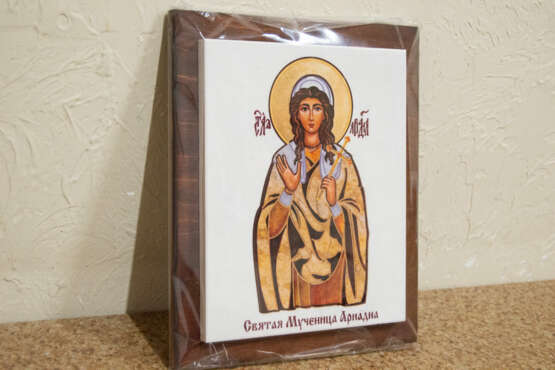 Именная Икона Святой Ариадны Marble Mixed media резьба по камню Religious genre Byelorussia 2021 - photo 2