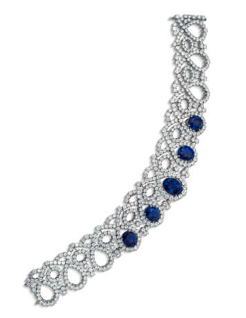 Cartier. IMPORTANT SAPPHIRE AND DIAMOND NECKLACE, CARTIER - фото 2