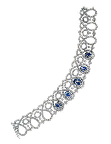 Cartier. IMPORTANT SAPPHIRE AND DIAMOND NECKLACE, CARTIER - фото 3